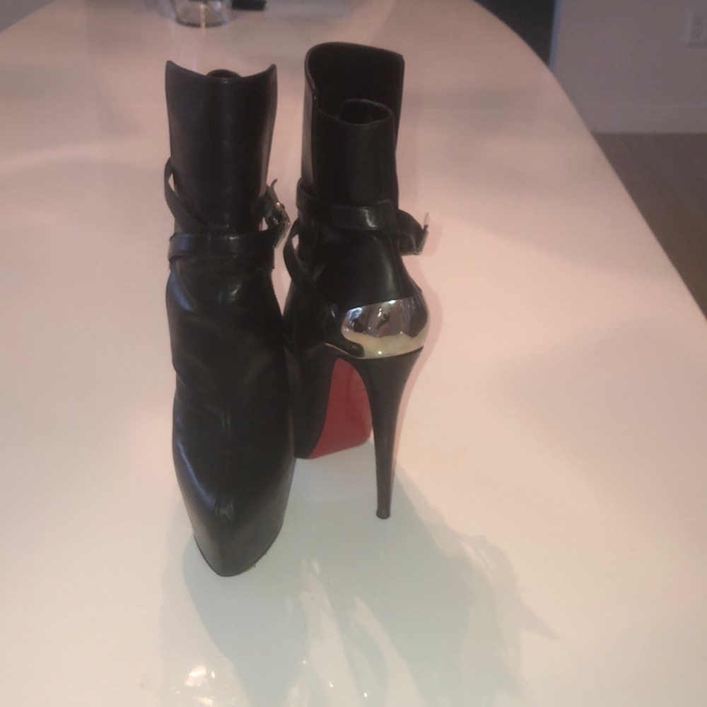 Black christian louboutin boots